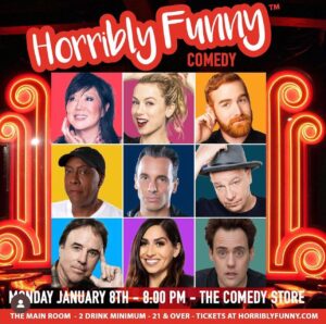 Arsenio Hall Instagram - @thecomedystore is starting the week off hot!
In the words of a 90’s television personality: 
“Let’s Get Busy”! 🎤🔥 @horriblyfunnycomedy