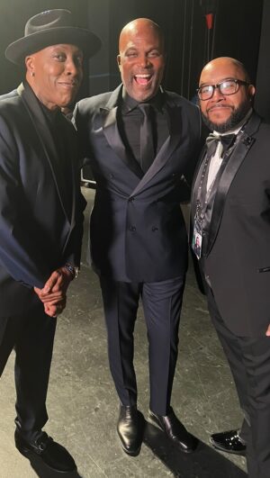 Arsenio Hall Instagram - I went to hand out the ✍🏾 envelope to one of the amazing late night teams, and it ended being a special, heartwarming moment handed out to me.
God is good … can I hear the #DawgPound say: 
“All the time”! 💪🏾 #blessed #gratitude 
#emmys 2024