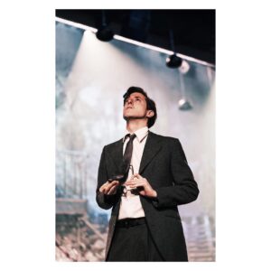 Arthur Darvill Instagram - If you look closely you can see right up to my brain. #sweetcharity @donmarwarehouse