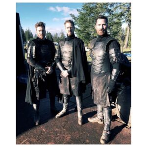 Arthur Darvill Instagram - I do all of my own stunts on @cw_legendsoftomorrow - these two guys just keep turning up on set wearing the same clothes as me. If I'm completely honest it's starting to creep me out a little. 
#legendsoftomorrow Camelot 3000 tomorrow night on the cw