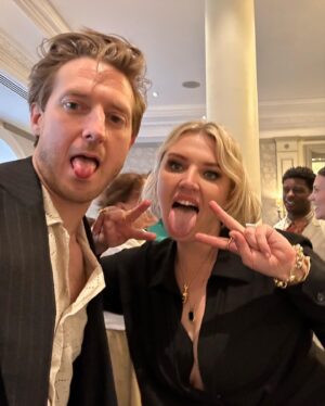 Arthur Darvill Instagram - Thank yipu @skyarts for inviting Inès and myself to the south bank awards. . We got to wear nice clothes and I got to present an award to the magical @selfesteemselfesteem