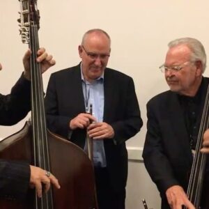 Arturo Sandoval Instagram - I was jamming a little bit on a bass with the great bassist Chuck Berghofer.