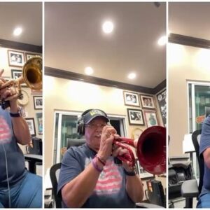 Arturo Sandoval Instagram - Just checking after practicing.