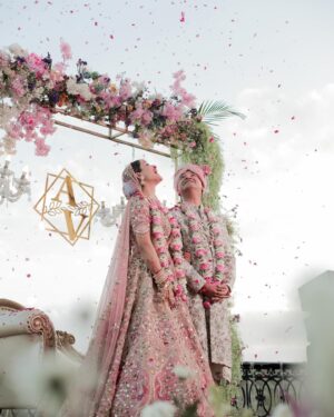 Arushi Sharma Instagram - Forever etched in the fabric of time-18.04.2024

In a quiet corner of the world, with the mountains as our witness we whispered promises in each other’s tender embrace. 

Thank you everyone for filling our hearts with so much joy and blessings.
🙏🏻