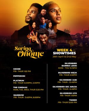 Ashionye Michelle Raccah Instagram - Check out the different days and times you can watch Saving Onome in cinema from today to Thursday!

#savingonomefilm 
#inkblotpresents 
#inkblotstudios