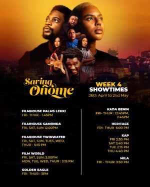 Ashionye Michelle Raccah Instagram - Check out the different days and times you can watch Saving Onome in cinema from today to Thursday!

#savingonomefilm 
#inkblotpresents 
#inkblotstudios
