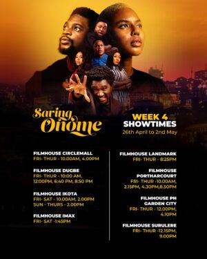 Ashionye Michelle Raccah Instagram - Check out the different days and times you can watch Saving Onome in cinema from today to Thursday!

#savingonomefilm 
#inkblotpresents 
#inkblotstudios