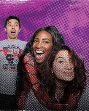 Ashleigh Morghan Instagram - Baby's first SDCC was such a blast omg! I got to cosplay and take photos with a mini version of myself, got into HALL H twice, saw two of my friends host panels, saw exclusive trailers and got super dope gifts. I explored the streets of San Diego (which I loved) and got to geek my brain off!! Haha back in LA now I can fully process, or at least begin to process how amazing this con was.

To @coyjandreau thank you SO much! Because of you I got to have the best first time at San Diego comic con! I got to see you interview KEANU REEVES and comic geniuses in HALL H! You killed it and I'm so blessed to have you as a friend! 

To @sarah_porti you, you are a rare and beautiful soul! Thank you for allowing me to tag along to HALL H AGAIN to see the COOOLEST trailers, watch my favorite actors on panels and just nerd out. I am eternally grateful. (Thank you Michael also for giving me his wristband)! 

To @hottopic for throwing one of the BEST parties at SDCC! AT AN ARCADE! I got to reconnect with some of my favorite friends and delicious food and drinks and play video games!

And to @weaudition for throwing the dopest networking connecting party at SDCC! I saw my favs and met new ones!! 

K I'm gonna go cry, hydrate, nap, and hibernate. #sdcc2022 #sdcc #htfinatic #htxsdccmeetup #sponsoredbyht #hallh #cosplay #cosplayer #convention #hottopic