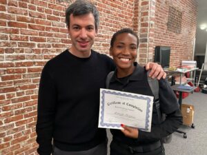 Ashleigh Morghan Instagram - So yeah, I learned the Fielder Method and got a certificate! Episode 4 of The Rehearsal is out now on @hbomax ! 

Learned a new method and how to be a paramedic. This was such a wild fun experience! You rock @nathanfielder 

✨Swipe to see my reenactment actress.

#therehearsal #therehearsalhbo #nathanfielder #hbo #whatshappening