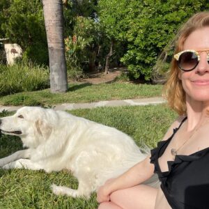 Ashley Bell Instagram - Happy national dog day to my #1 floof!!! She’s always got eyes on me!! She kind of communicates with vibes. She can always read my mind. She won’t do things that don’t make sense and I really appreciate that. And she’s turned my home into her mountain 🏔️ to protect which is my favorite thing in the whole world. 🤍🤍 #nationaldogday #guardianangel #greatpyrenees