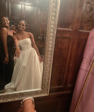 Ashley Calloway Instagram - Maid of Honor Duties are complete💕 What a beautiful wedding for The Prince’s✨Blessed & Grateful #AtoZ23
