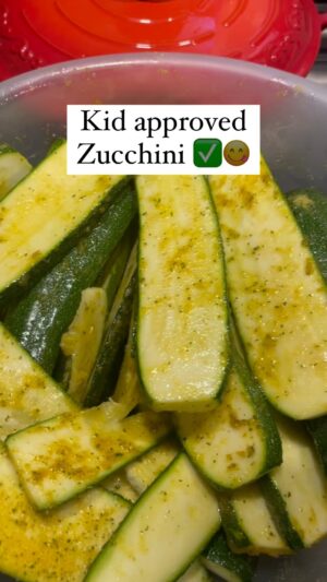 Ashley Davies Instagram - 🍽️ Exciting news, fellow parents! I’ve got a kid-approved zucchini recipe to share with you using @kindersflavors Carmelized Onion Butter seasoning. It’s as easy as 1-2-3!

1. Grab some fresh zucchini, our beloved “Super Squash.”
2. Slice them lengthwise.
3. Toss with a dash of olive oil and generously sprinkle with Kinder’s Carmelized Onion Butter seasoning.

Now, you have three options: grill it for that smoky flavor, toss it in a pan for a quick sauté, or pop it in the oven. Whichever way you choose, your kids will love these “Super Squash” delights!

🚀😋 #KidFriendlyEats #SuperSquashDelight #FamilyFoodTime #InfluencerMoms #HealthyKids #MomLifeMagic #FamilyCooking #EasyRecipes #KidsFoodAdventures #ParentingWins #MomsWhoCook #MomLifeHacks #InstaMom #HealthyFamilyEats #ParentingJoys #FamilyFriendlyMeals #MealtimeMagic #SuperSquashRecipes