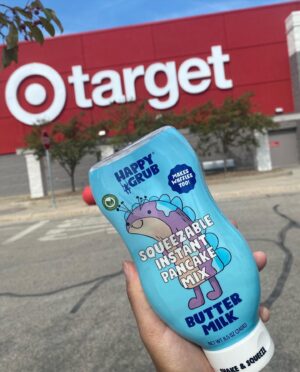 Ashley Davies Instagram - PROUD MOM BOSS ANNOUNCEMENT: Happy Grub is now available in all Super Target locations! So next time you go into @target for one thing and come out with home decor, clothes, and some groceries, make sure you grab a bottle of Happy Grub! Check the link in my bio to find the closest Target near you 📍 

@eathappygrub #EatHappyGrub

#Target #pancakes #waffles #PancakeLove #TargetKitchen #TargetGrocery #PancakeAddict #TargetBreakfast