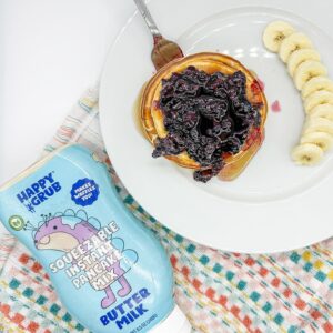 Ashley Davies Instagram - Who else loves an easy breakfast for dinner?!

Thanks to @eathappygrub | @happygrubmom we were able to enjoy these yummy Buttermilk Pancakes last night! Both kids couldn’t wait and were swarming me when they smelled how good they were so I’m glad they whipped up quickly. 😂

They have a bunch of other flavored ones too so make sure to checkout their shake and squeeze options!

.

#pancakes #blueberrycompote #pancakelover #breakfast #breakfastfordinner #blw #babyledweaning #babyledweaningideas #quickdinner #quickbreakfast #breakfastideas