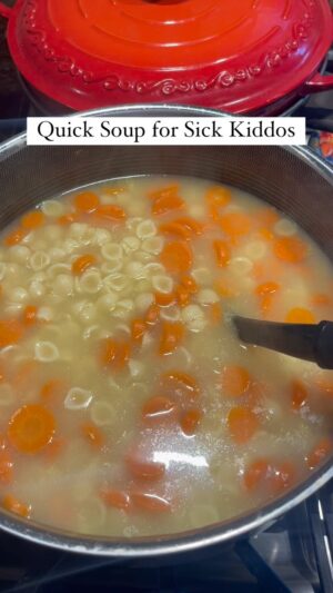 Ashley Davies Instagram - 🌟 Quick Soup for Sick Kiddos! 🌟

Here’s what I do as a staple soup when the kids are feeling under the weather. 🍲💕

I combine chicken broth, Better than Bouillon, carrots, and noodles (or your kids’ favorite choice) for a bowl of warmth and comfort. 😋💖

It’s the perfect remedy to help your sick kiddos feel better in no time! 🤗💪

#QuickSoupForSickKiddos #ComfortFood #QuickAndEasyRecipe #NourishingMeals #MomLife #SickDayRemedy #HomemadeGoodness #FamilyFirst #KidFriendlyRecipes #HealthyEatingForKids #EasyMealsForKids #CookingForKids #MomChef #KidsInTheKitchen #FamilyRecipes #FeedingKids #RecipeIdeas