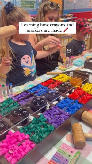 Ashley Davies Instagram - 🌈🖍️ Mom tip:  Looking for a fun and educational activity to do with your kids? Take them to a crayon factory! 🎉✨ It’s a fantastic way to spark their creativity and teach them about the process of making crayons and markers. Plus, they’ll love the hands-on experience of creating their own art supplies. It’s a memorable adventure that combines learning and fun! #crayon #crayola #EducationalFun #UnleashCreativity #MomLife #ParentingTips #QualityTimeWithKids #FamilyFun #ArtisticKids #CreativeLearning #HandsOnExperience #MakingMemories