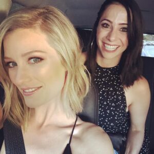 Ashley Grace Instagram - @sammystig and me feeling ourselves on the way to the Los Angeles #blackkklansman premiere tonight. @tophergrace is here but he doesn’t want to take 500 selfies w us 🙄 Hair: @christinacessnahair Makeup: @makeup_ali