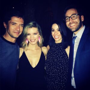 Ashley Grace Instagram - The real star of the evening was my pink earrings. (@tophergrace was good too.) #blackkklansman @sammystig @loganeisenberg