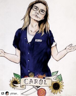 Ashley Jordyn Instagram - Awesome #fanart!  Thank you so much!  #oitnb #oitnb6 #youngcarol #teamcarol #cblock #ashleyjordyn