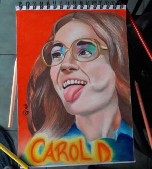 Ashley Jordyn Instagram - Fun and colorful #fanart ! Thank you @itsyellowunicorn #oitnb #ashleyjordyn #youngcarol #cblock #caroldenning