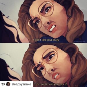Ashley Jordyn Instagram - Amazing #fanart. Thank you @sleepyysnake !