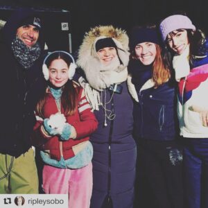 Ashley Jordyn Instagram - Loving this #orangefamily🍊 on this very cold night! @llittee @carolinapiaz  #littledebbiemurderers #sisters #laurenkelston #ripleysobo #ashleyjordyn