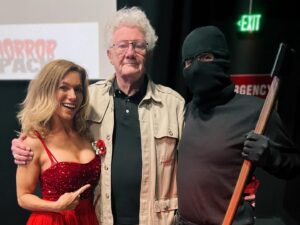 Ashley Mary Nunes Instagram - In honor of Prom season, my brother and I attended @screamfestla’s Prom Night in true horror fashion. It was such a fun night and an awesome Q&A with the director, Paul Lynch. ❤️🪓 🪩 

#PromNight #PromNightMovie #Horror #IndieHorror #Disco #ScreamQueen #PaulLynch #Screamfest