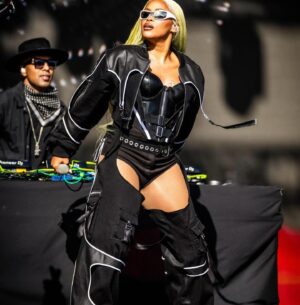 Ashton Michael Instagram - 🐾 EVE 🐾 
.
Whos that girllllll !?!? ….@therealeve Performing in custom Ashton Michael harness bomber , corset & chaps at “cross the tracks” festival in UK . 
.
Styled by @aleherself 
.
.
#ashtonmichael #therealeve #eve