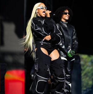 Ashton Michael Instagram - 🐾 EVE 🐾 
.
Whos that girllllll !?!? ….@therealeve Performing in custom Ashton Michael harness bomber , corset & chaps at “cross the tracks” festival in UK . 
.
Styled by @aleherself 
.
.
#ashtonmichael #therealeve #eve