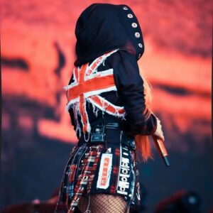 Ashton Michael Instagram - 🇬🇧 🧷☠️ AVRIL ☠️🧷 🇬🇧 
.
@avrillavigne performing @glastofest in custom Ashton Michael was one for the books . Such a rad moment to create this look for such an incredible festival . A nod to OG UK punk culture , sprinkled with Avril energy, completed with classic Ashton Michael esthetic .
 
.
You killed it babes … 
.
.
#ashtonmichael #avrillavigne #glastonbury #mfp #queenlavigne #punktsugicollection