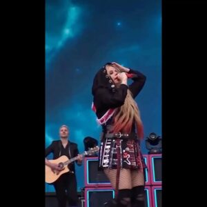 Ashton Michael Instagram - 🇬🇧 🧷☠️ AVRIL ☠️🧷 🇬🇧 
.
@avrillavigne performing @glastofest in custom Ashton Michael was one for the books . Such a rad moment to create this look for such an incredible festival . A nod to OG UK punk culture , sprinkled with Avril energy, completed with classic Ashton Michael esthetic .
 
.
You killed it babes … 
.
.
#ashtonmichael #avrillavigne #glastonbury #mfp #queenlavigne #punktsugicollection