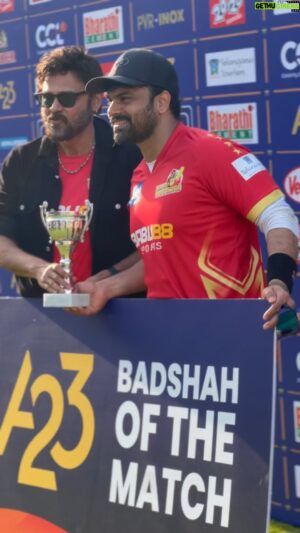 Ashwin Babu Instagram - @venkateshdaggubati presents @actorashwin with the ‘A23 Badshah of the Match’ trophy at CCL!

@danubeproperties Presents CCL UAE Weekend

#CCL2024 starts from February 23rd - March 25th and will be Live on JioCinema and Sony Ten 5.

#A23 #Parle2020 #CCLSeason10 #DanubeCCLUAE #TruckersUAE #CCLUAE #Chalosaathkhelein #CCLonJioCinema #CelebrityCricketLeague #JioCinema #A23BadshahoftheMatch

@a23rummy @parle2020cookies 
@danubeproperties @bharathicementofficial @officialjiocinema @sonysportsnetwork @ccl.uae @truckersuaey