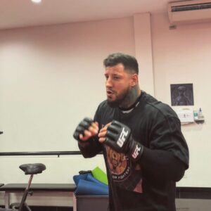Askar Mozharov Instagram - I train with pride in this t-shirt @marshallinu_  you know why? because they are the best in the crypto market and the best team that develops every day, making us better and helping us fighters👊🏻