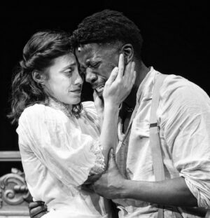 Atandwa Kani Instagram - Desdemona ( @carlacarlasmith ) and Othello (@atandwakani ) at the @baxtertheatre til the 4th of May… Treat yourselves to the most riveting production of “Othello” the world has ever seen.. CAPE TOWN STAND UP!!!!!