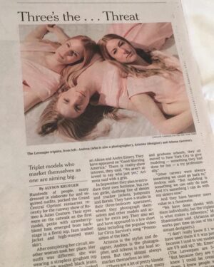 Athena Levesque Instagram - Happy International Women’s Day! 
Our @nytimes article has been our greatest achievement as women in the industry so far. Link in bio for full article. 
Thinking about the other lovely women in our lives who are working so hard and accomplishing so much both in their careers and personal lives.
@nytimesfashion .
.
.
.
#nytimes #ny #nyc #newyork #article #press #models #modeling #womensday #internationalwomensday #women #women-empowerment #fashion #fashionweek #nyfashionweek #nyfw #style #runway #realityshow #tv #casting #realitytv #times #triplets #twins #identicaltriplets #identicaltwins
