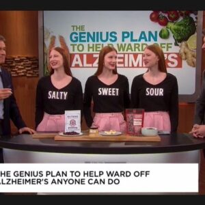 Athena Levesque Instagram - @maxlugavere you can cook for us anytime! Check out his new book “The Genius Life” out March 17th 📖 Now you have something to read while you’re stuck at home during this #coronavirus #covid_19 🎥 @dr_oz

@ani.levesque @arianna.steckler.levesque @athena.lev 
#levesquetriplets