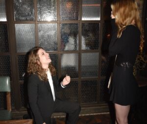 Athena Levesque Instagram - In case you haven’t heard, @ariannaroselevesque and @blondemaze are engaged! Let’s get these two married!! 💍