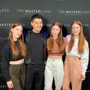 Athena Levesque Instagram - Thank you @makeupbymario for having us at @themasterclass yesterday! We’ve been waiting months for the class to come back to NYC. Most attendees were makeup artists, but we were there to improve on ourselves (and each other)! We couldn’t have gotten luckier to have a model with our fair complexion and red hair. Can’t wait to use everything we learned! 💄💋❤️ 
@ani.levesque @arianna.steckler.levesque @athena.lev