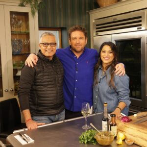 Atul Kochhar Instagram - Sharing pictures from my favourite show @saturdayjamesmartin where I made Crab Bonda dish. Show will air tomorrow, Saturday from 9.30am on @itv or you can catch up later on @itvxofficial 😊🥂

Try out this delicious dish at home with recipe shared below: CRAB BONDA

INGREDIENTS-

Picked crab meat x 400 gms
Boiled Grated potato x 300 gms
Mustard seeds x 20 gms
Curry leaves x 2 sprigs
Turmeric x 1 tsp
Chopped ginger x 1 tsp
Chopped chilli x 1 tsp
Corriander powder x 1 tsp
Lemon juice x 30 ml
Panko crumb x 250 gms
Cornflour slurry (4 tbsp cornflour   200 ml water)
Oil for frying
Salt

METHOD-

1)	In a pan, heat oil and add mustard seeds, fry till the crackling stops and add curry leaves.
2)	To this tempering, add ginger, chilli and saute for a minute.
3)	Add turmeric and coriander powder and cook for a minute.
4)	In a mixing bowl combine the crab meat, boiled potato and tempering, season with salt and lemon juice.
5)	Make 30-40 gm balls out of this mixture and chill in the fridge for an hour till firm.
6)	Dip each ball individually into the slurry and coat in panko crumb.
7)	Fry at 170 degrees for 1-2 minutes till golden brown. 

For CHILLI TAMARIND CHUTNEY
INGREDIENTS

•	Tamarind pulp - 1 kg
•	Jaggery -500 gms jaggery
•	50 gms ginger powder
•	20 gms fennel powder
•	5 gms black salt
•	10 gms cardamom powder
•	30 gms kashmiri chilli powder
•	10 gms roasted cumin powder
•	Chilli flakes -2 tsp

METHOD

•	In a pan bring tamarind pulp to a boil
•	Mix all dry ingredients with 100 ml water and whisk into tamarind pulp to avoid lumps.
•	Add jaggery and cook for 30-40 minutes on low heat till reduced.
•	Cool down and add chilli flakes.

APPLE KIMCHI SALAD
INGREDIENTS-

•	Kimchi -100 gms
•	Red apple diced - 1 pc
•	Chilli tamarind chutney

METHOD

•	In a mixing bowl add chopped kimchi and red apple, dress with chilli tamarind chutney.

CHARRED CORN
INGREDIENTS-

•	sweet corn kernels -100 gms

METHOD-

•	In a frying pan, dry roast corn kernels till charred.

*TO ASSEMBLE-
Place apple salad on the bottom, top with corn kernels.
Place crab bonda on top and dress with chilli tamarind chutney.

#atulkochhar #celebritychef #jamesmartinsaturdaymorning #saturdayjamesmartin