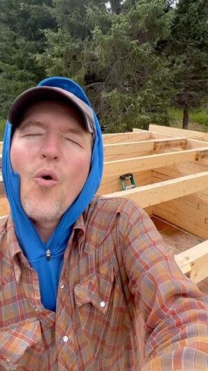 Atz Lee Kilcher Instagram - Walls finally done, Time to get the roof on before winter!

#alaska #homestead #handmade #sawmill #family