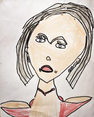 Audrey Marie Anderson Instagram - When my seven year old was asked to draw what she will look like at 100 years old.
