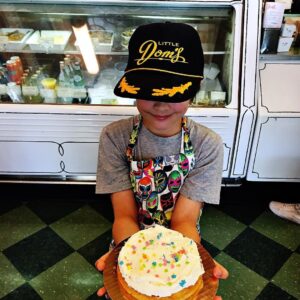 Audrey Marie Anderson Instagram - Hard at work baking with Ann Kirk. Taking a much needed pizza break. #springbreak #pizzabreak