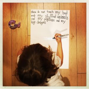 Audrey Marie Anderson Instagram - Me: Why don't you just write, "please do not touch anything in my room"?
Her: NO!! That wouldn't be kind. 
Apparently it is kinder to be specific.