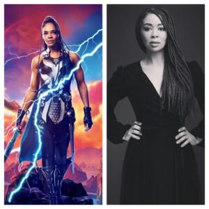 Aurélie Konaté Instagram - Il y a 5 ans je faisais mes premiers pas dans le doublage et @herverey m’a appelée pour passer « un essai » sur ce personnage de Valkyrie, interprété par @tessamaethompson.
J’ai été choisie et l’aventure est magique depuis.
Je suis tellement gâtée, chaque jour qui passe.
Merci @herverey d’avoir pensé à moi et de m’avoir fait entrer dans la famille Marvel.
Tout ça pour vous dire que #thorloveandthunder sort aujourd’hui au cinéma et que je suis ravie de prêter à nouveau ma voix à la belle Tessa Thompson.
@marvelstudios @thorofficial #thorloveandthunder #valkyrie #frenchvoice #tessathompson #thor #marvel ⚡️❤️