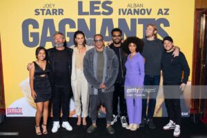 Aurélie Konaté Instagram - Première fois au Grand Rex pour ma première fois au cinéma.
C’était fou, c’était beau, c’était dingue, comme cette aventure.
Merci mille fois @laurentjunca @az_officiel et @valerie_g4 de m’avoir fait confiance et de m’avoir offert ce beau cadeau.
Et merci à mes partenaires de folie @missdjglo @adelegalloy @joeystar_r_dah_punkfunkhero @albanivanov @samuelbambi @samueldebure @ragnar_le_breton_ @lolosingerfromparis 
Quelle équipe!!
On vous attend nombreux le 13 avril au cinéma.
Les gagnants 🎬
❤️
Pic by @marcpiasecki