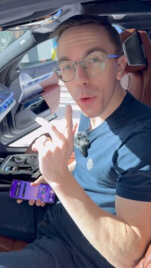 Austin Evans Instagram - The @bmw i7 might have the most tech in any car I’ve ever tried. Thanks to @snapdragonofficial I got to check out all the tech powered by the #Snapdragon #DigitalChassis including an 8K screen, 5G and so much more. #ad @bmwusa @bmwgroup #BMWCES #BMW #BMWGroup #THEi7
