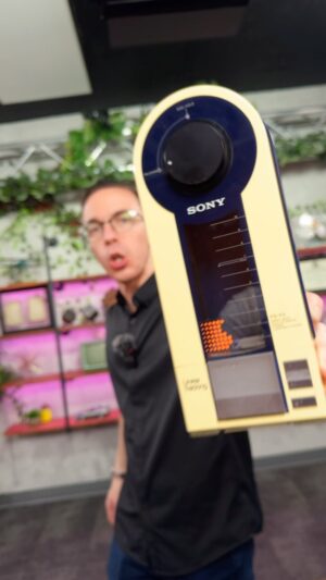 Austin Evans Instagram - The INSANELY cool Sony PS-F5 vertical record player from 1983