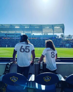 Austin Matelson Instagram - Thanks to @lagalaxy for hosting us to kick off a big week for @allelitewrestling 

#aew #doubleornothing #lagalaxy