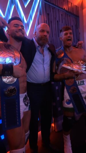 Austin White Instagram - I’m confident we still haven’t even scratched the surface on what @graysonwallerwwe and @austin_theory are capable of. This is going to be one entertaining #SmackDown Tag Team Championship reign… #WrestleMania