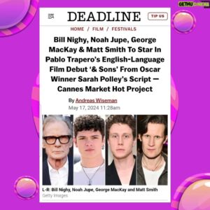 Axel Kuschevatzky Instagram - Nos tomó años pero finalmente podemos contar nuestro próximo proyecto: la película & SONS, dirigida por Pablo Trapero con guión de la ganadora del Oscar Sarah Polley y un elenco magistral - Bill Nighy, Noah Jupe, George MacKay y Matt Smith. Todos los que hacemos Infinity Hill estamos más que felices.

It took us years but we can finally share our next project: the film & SONS, directed by Pablo Trapero written by Oscar winner Sarah Polley with an awesome cast - Bill Nighy, Noah Jupe, George MacKay and Matt Smith. The whole Infinity Hill family is ecstatic.

#andsons #film #movie #película #pablotrapero #sarahpolley #mattsmith #georgemackay #noahjupe #BillNighy #InfinityHill